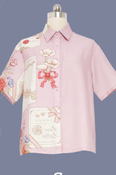 Impression Romance Rose Col à Revers ample Ouji Lolita Manches Courtes